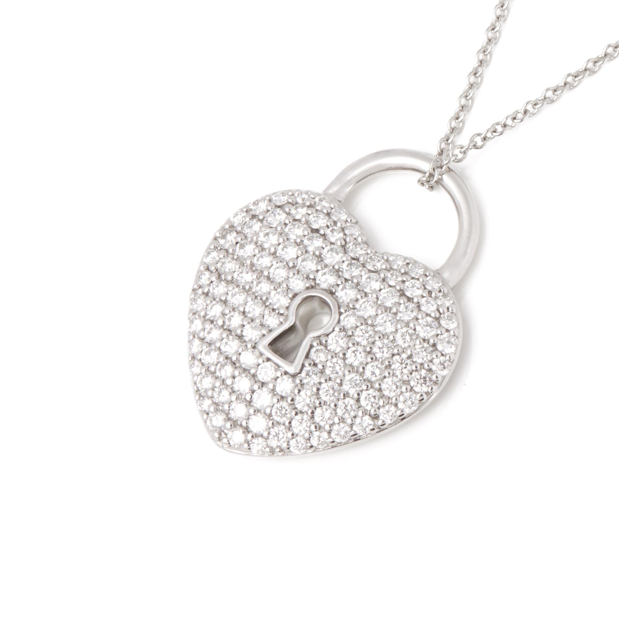 Code: COM2101
Brand: Tiffany & Co.
Description: Platinum Diamond Heart Tiffany Key Pendant Necklace
Accompanied With: Pouch Only
Gender: Ladies
Pendant Length: 2.3cm
Pendant Width: 1.8cm
Clasp Type: Springring
Condition: 8
Material: Platinum
Total