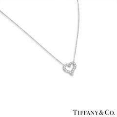 Tiffany & Co. Platinum Diamond Hearts Pendant 0.54ct TDW