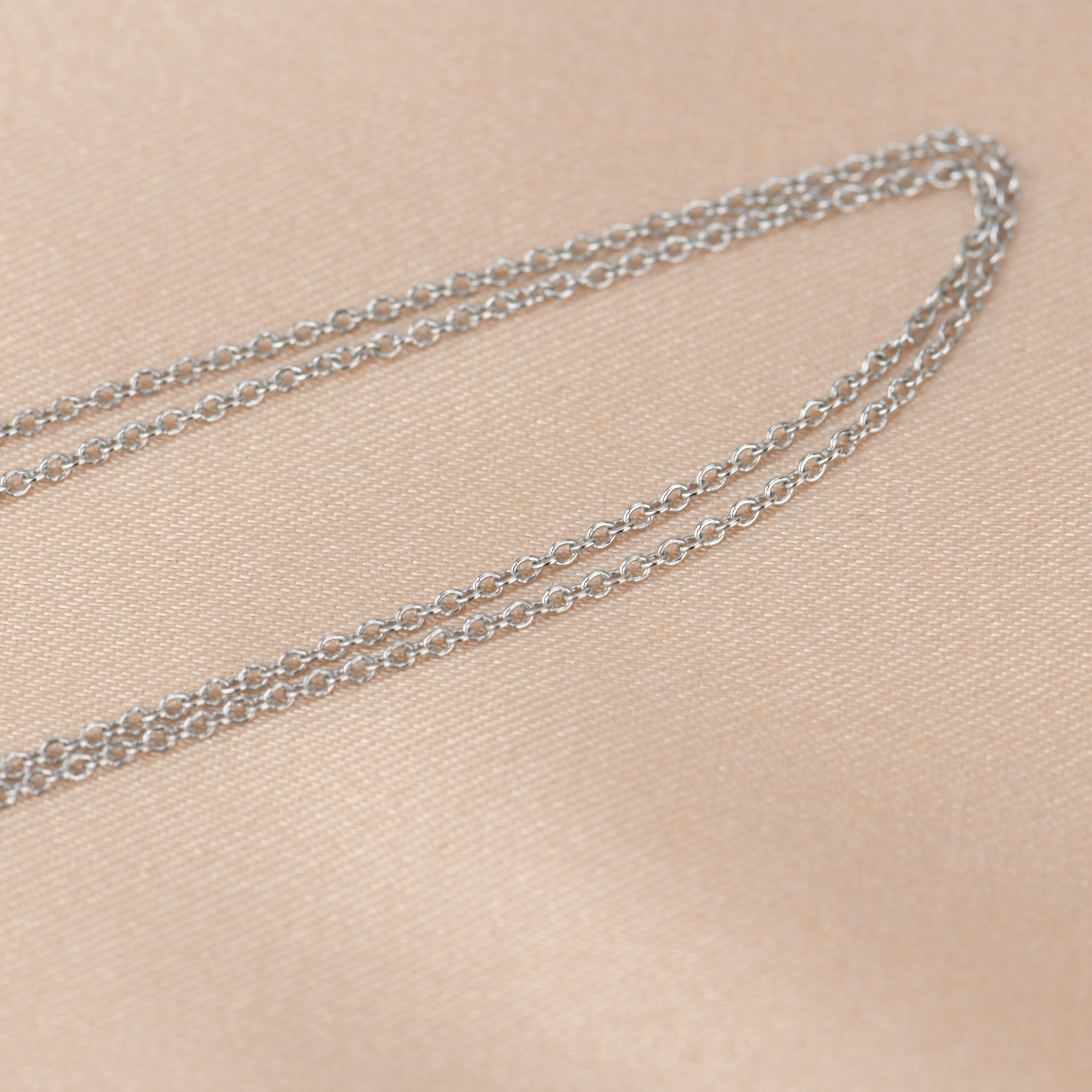 Tiffany & Co. Platinum & Diamond Horseshoe Pendant Necklace 5