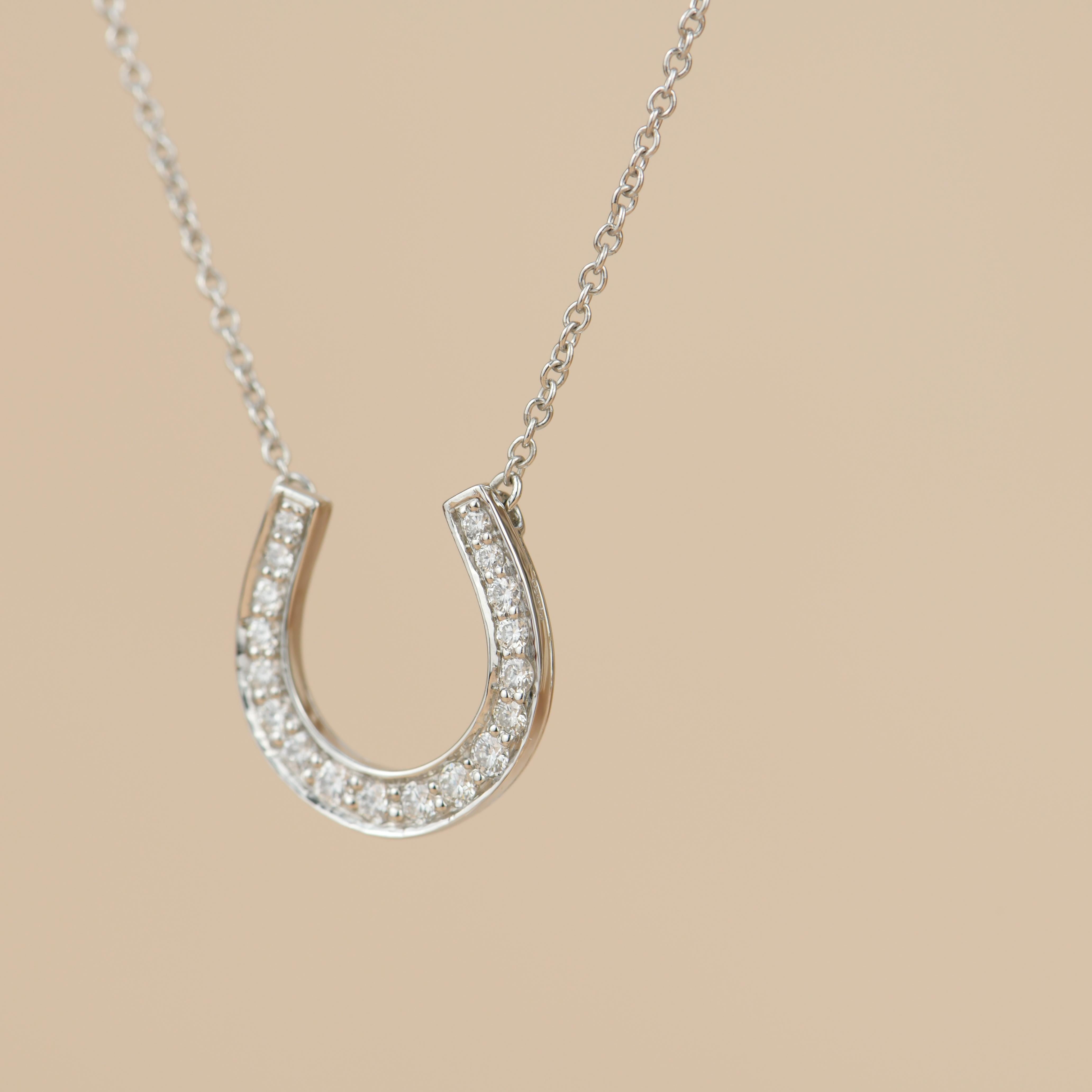 tiffany horseshoe necklace diamond