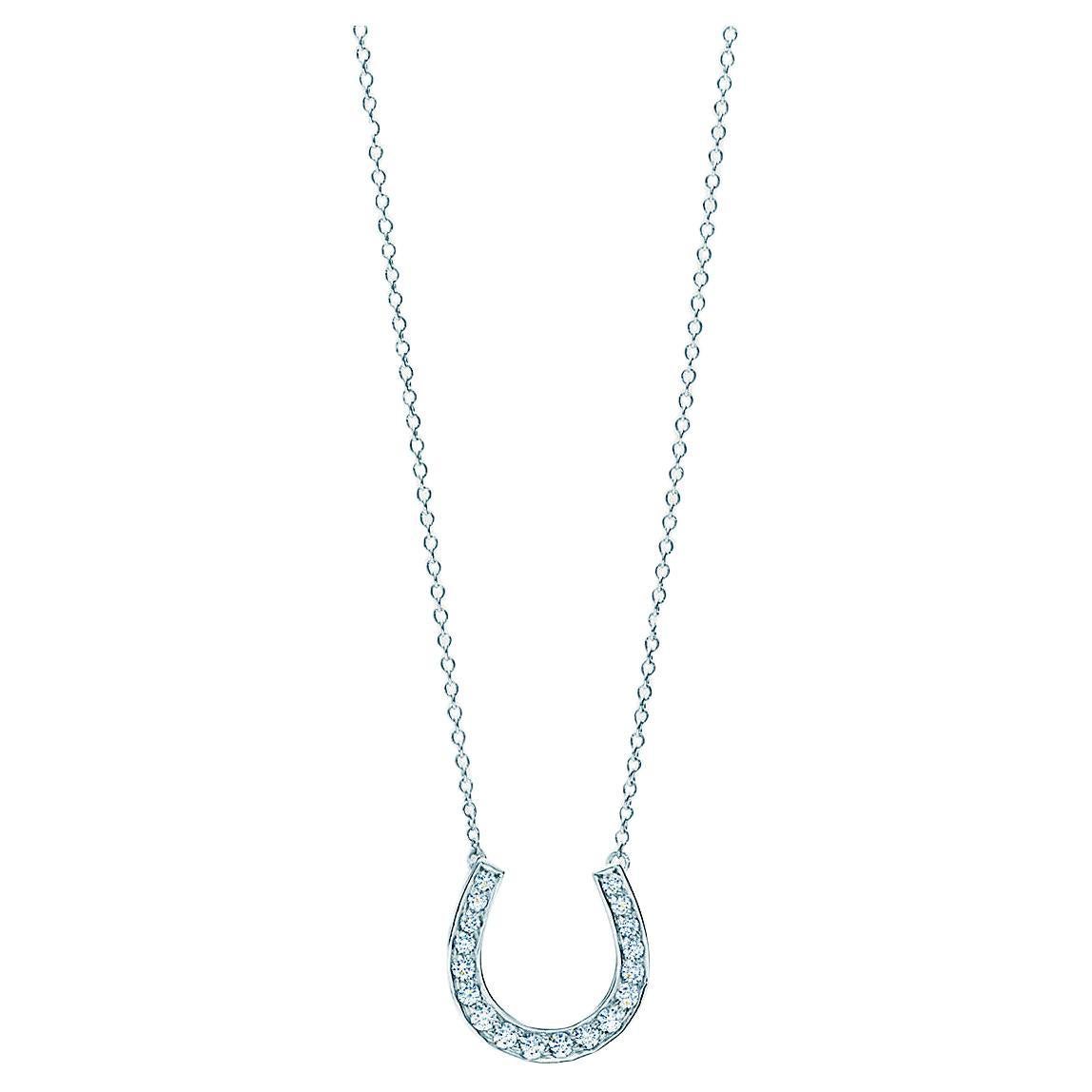 Tiffany & Co. Diamond Platinum Horseshoe Necklace - 66mint Fine Estate  Jewelry
