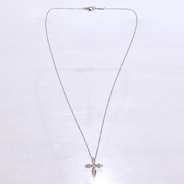 Tiffany silver cross and chain 2025