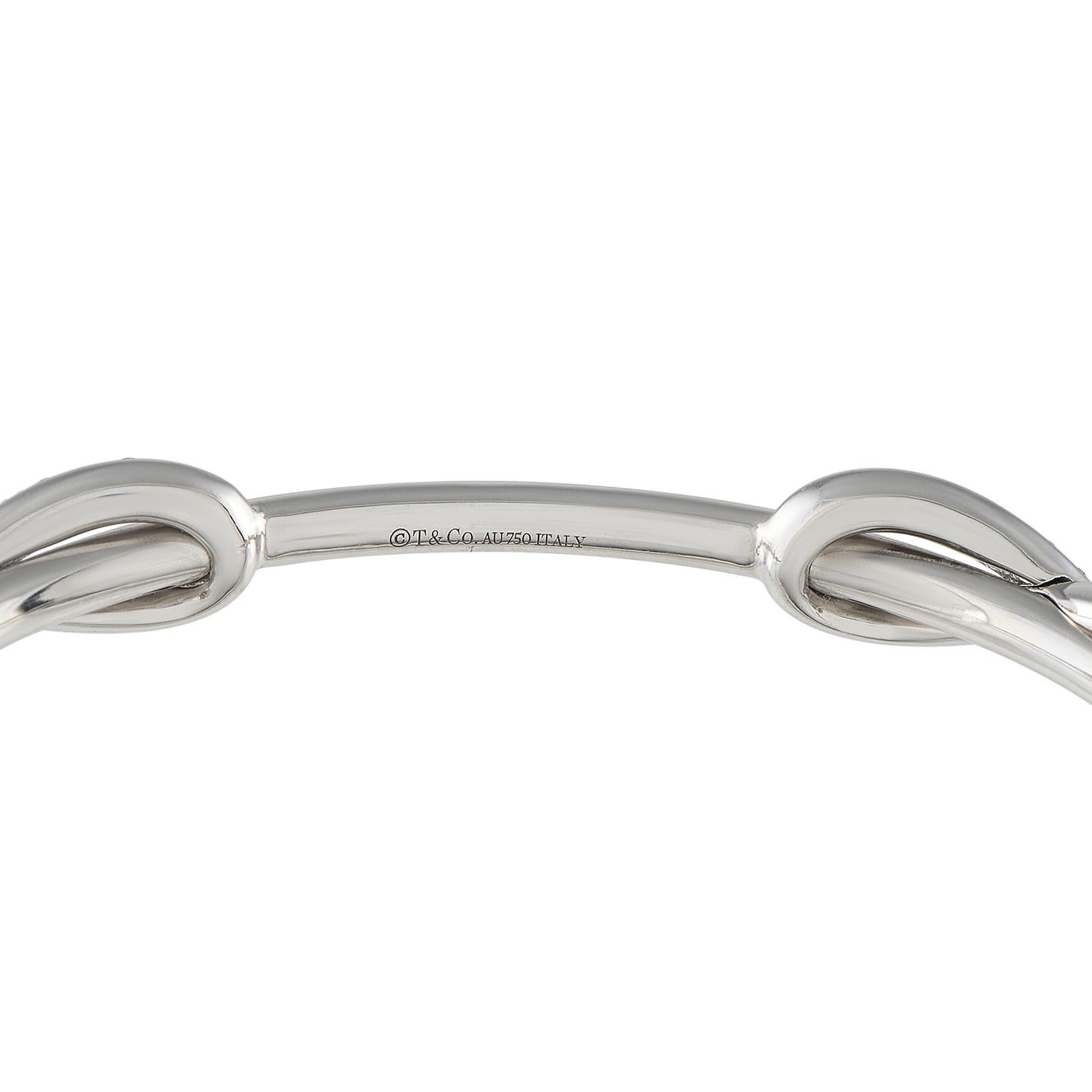 Round Cut Tiffany & Co. Platinum Diamond Infinity Bracelet