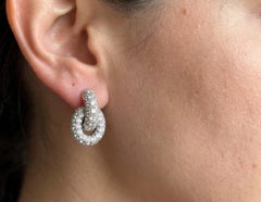 Tiffany & Co. Platinum Diamond Interlocking Link Earrings
