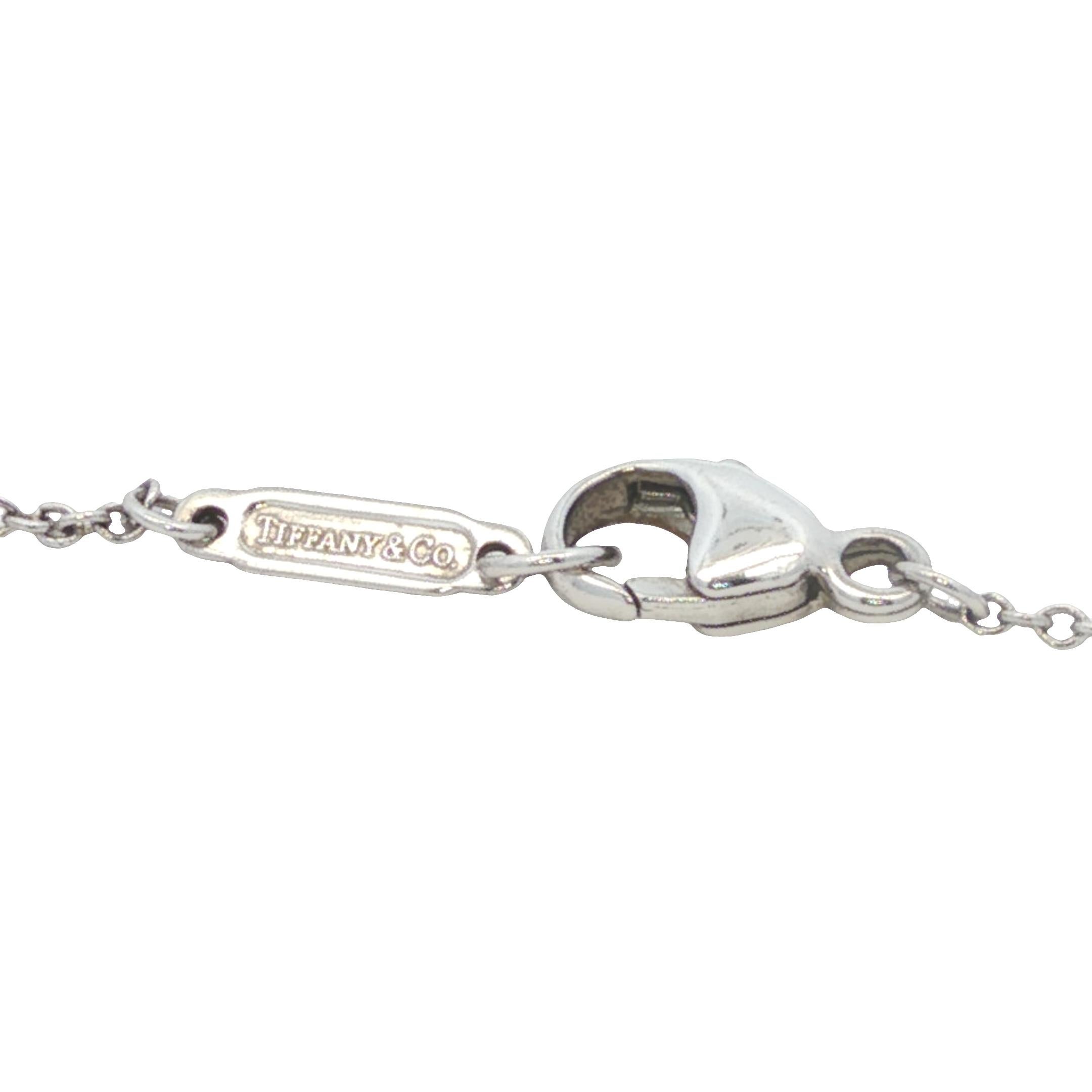 Tiffany & Co. Platin Diamant Jazz Double Drop Anhänger Halskette Damen im Angebot