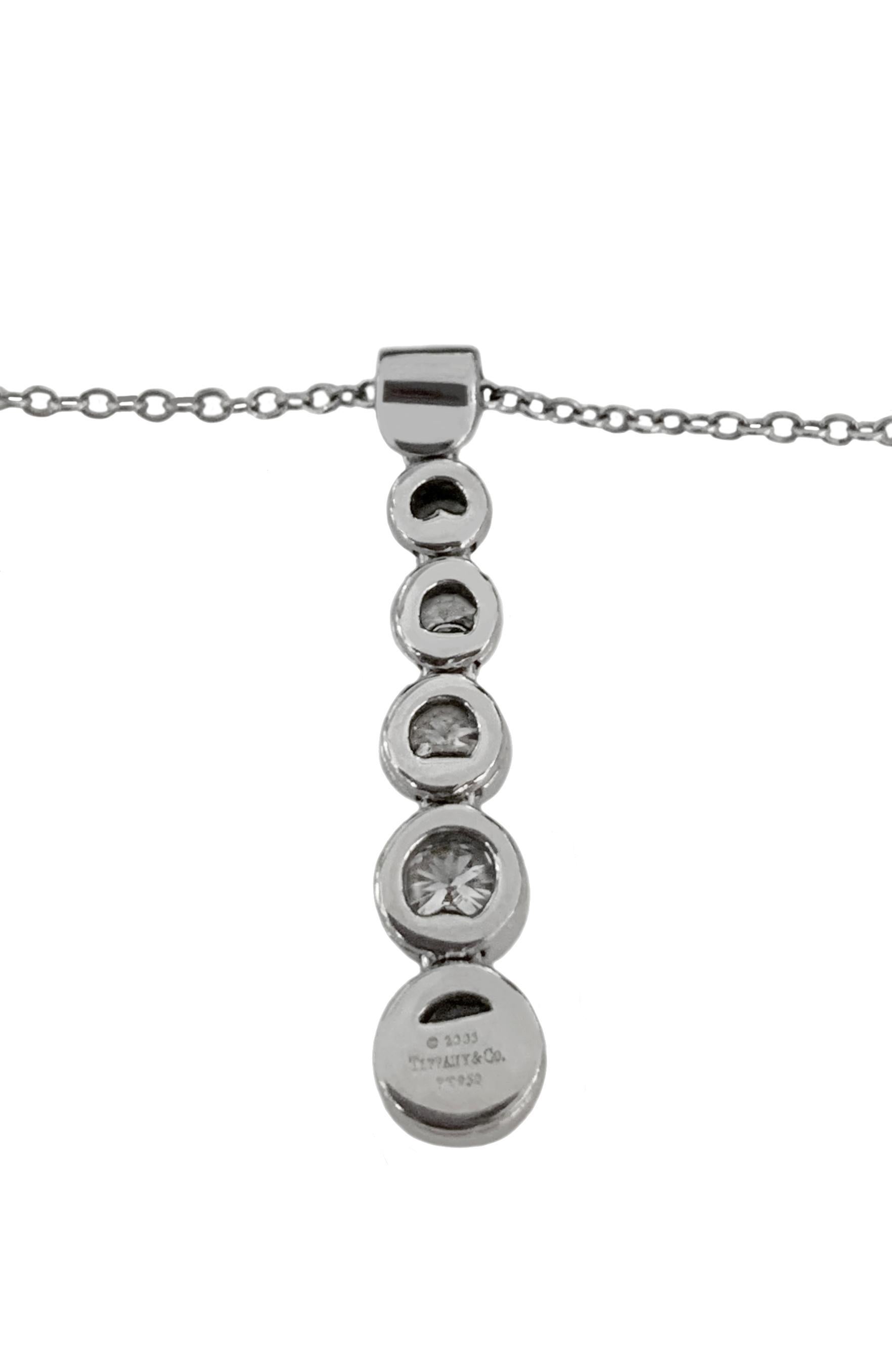 three diamond necklace tiffany