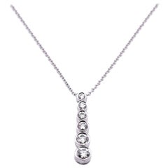 Tiffany & Co. Platinum Diamond Jazz Drop Necklace