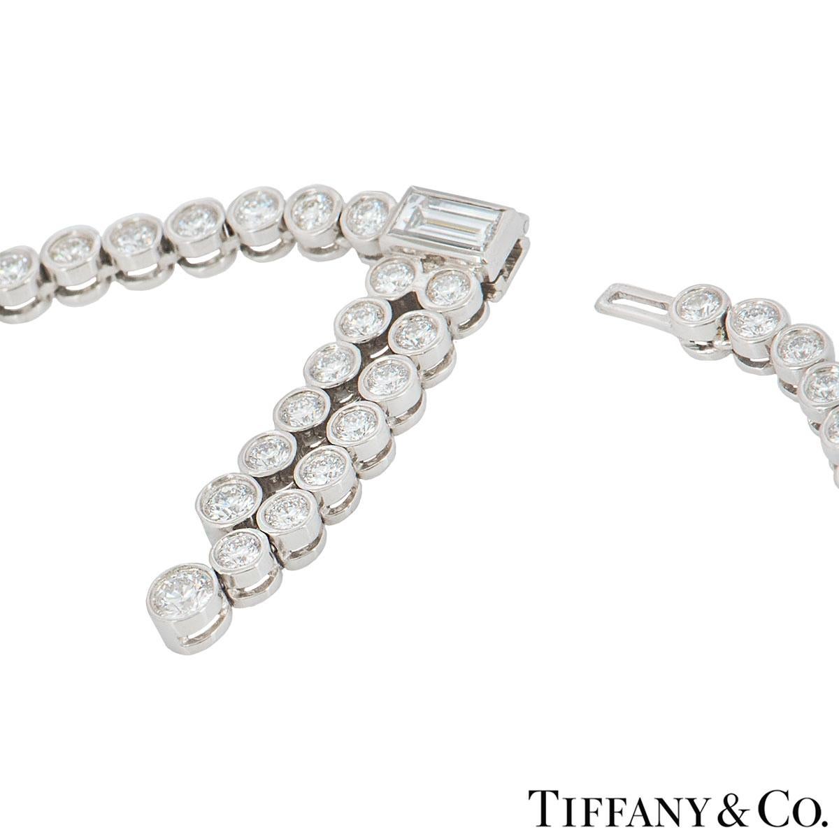 Tiffany & Co. Platinum Diamond Jazz Necklace 5.70 Carat In Excellent Condition In London, GB