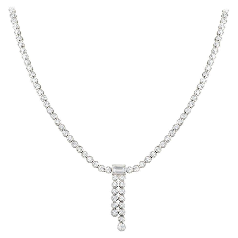 Tiffany & Co. Platinum Diamond Jazz Necklace 5.70 Carat