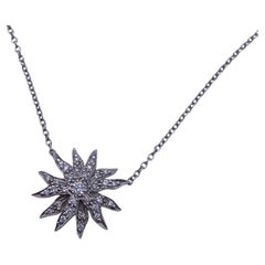 Tiffany & Co Platinum Diamond Lace Sunburst Starburst Necklace Pt950