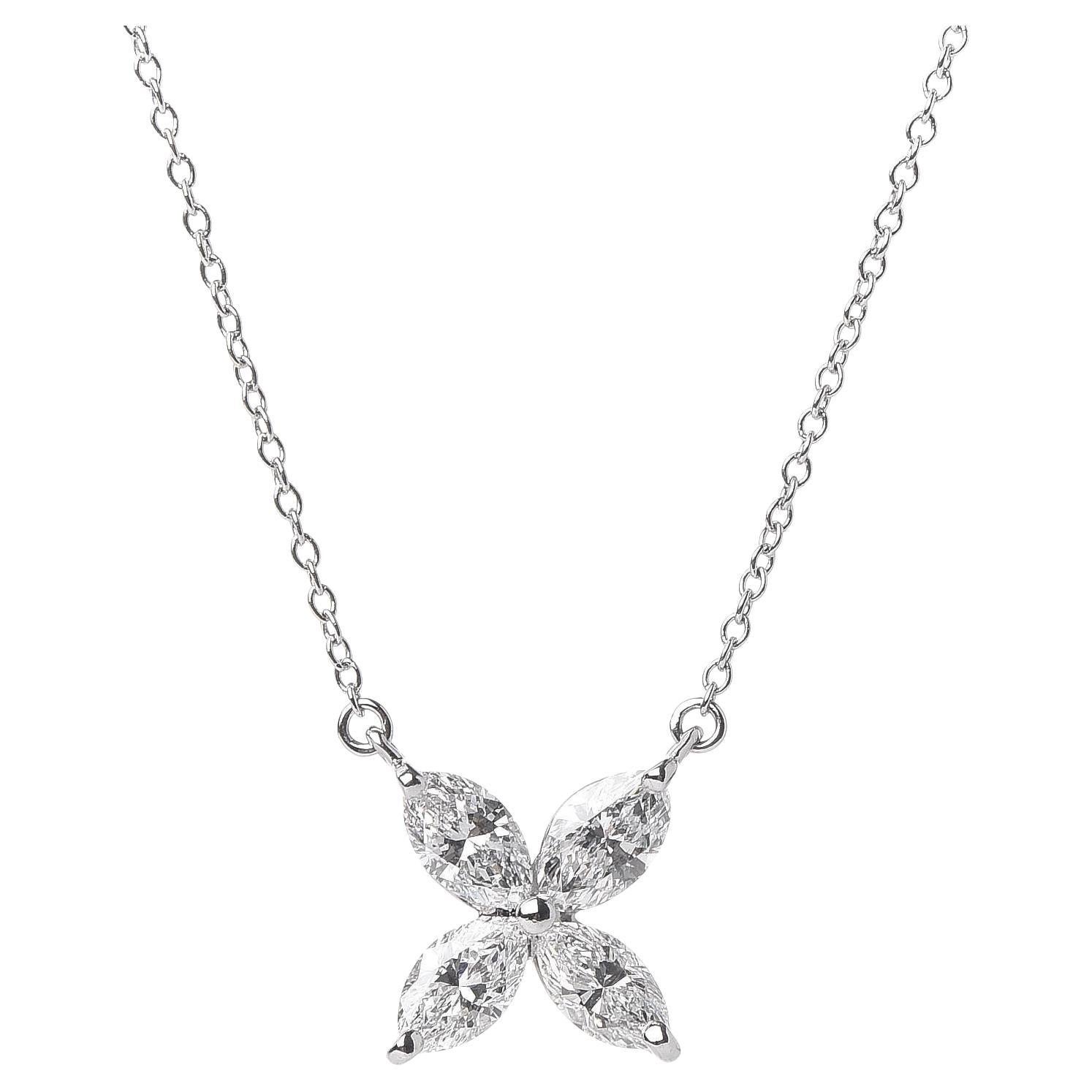 Große viktorianische Tiffany Co Platin-Halskette mit Diamanten