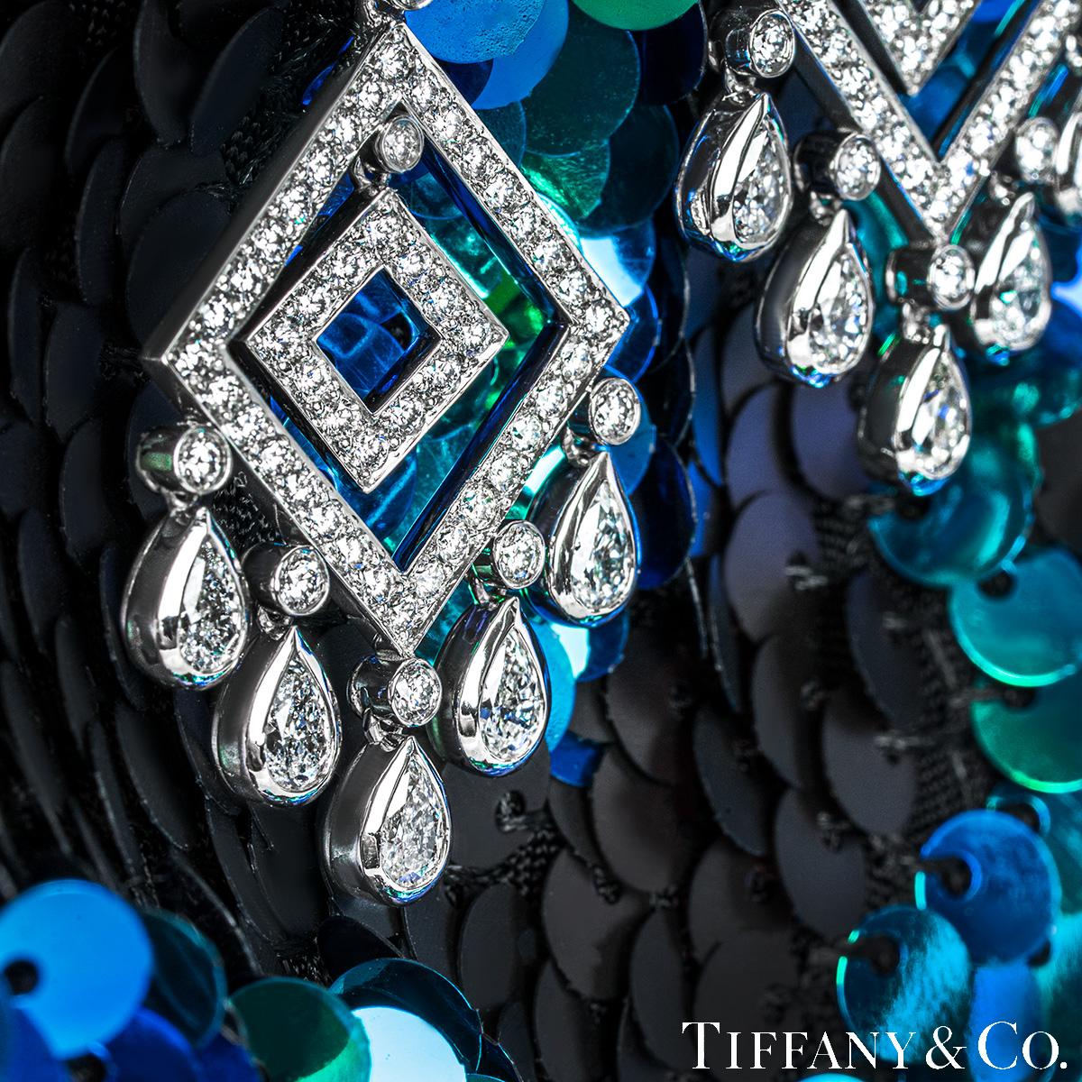 Tiffany & Co. Platin Diamant Legacy Chandelier-Ohrringe im Angebot 1