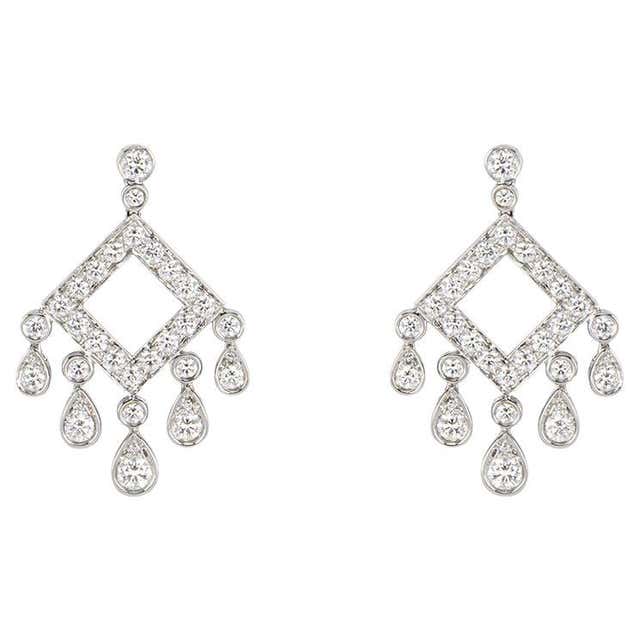 Tiffany and Co. Platinum Pearl and Diamond Aria Earrings at 1stDibs ...