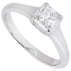 Tiffany & Co. Platinum Diamond Lucida Solitaire Ring 0.93 Carat E/VVS2