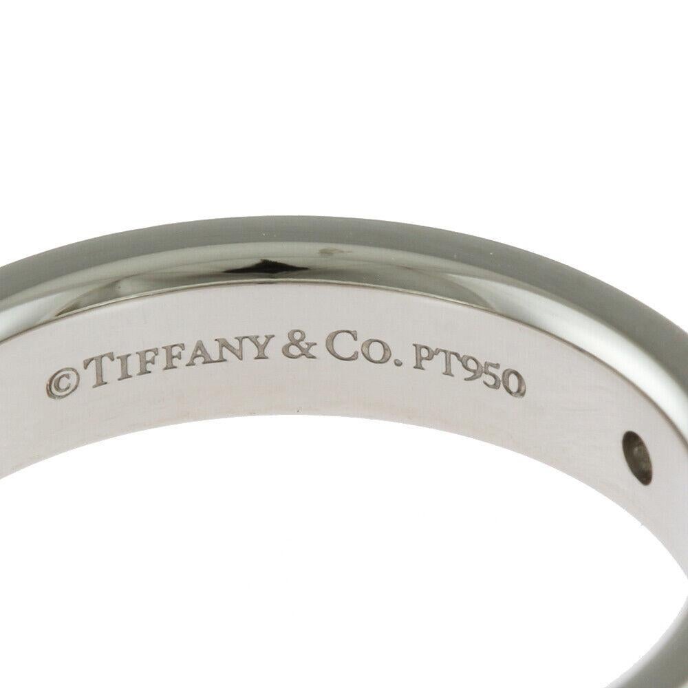 Men's Tiffany & Co. Platinum Diamond Mens Wedding Band 4 MM Size 10 For Sale
