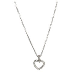 Tiffany & Co. Platinum Diamond Metro Heart Pendant