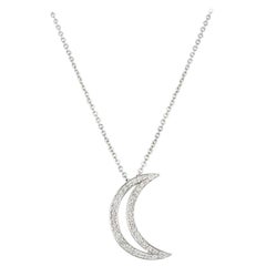 Tiffany & Co. Platinum Diamond Moon Pendant 60006979