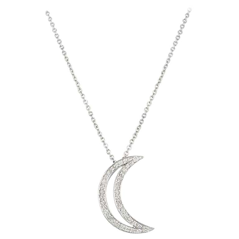 Tiffany & Co. Ciondolo a forma di luna in platino e diamanti 60006979 in vendita