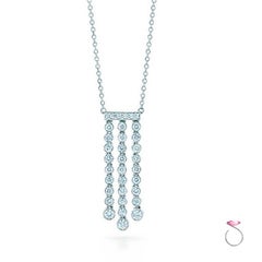 Tiffany & Co. Platinum Diamond Necklace 0.62 Carat Jazz, Triple Drop