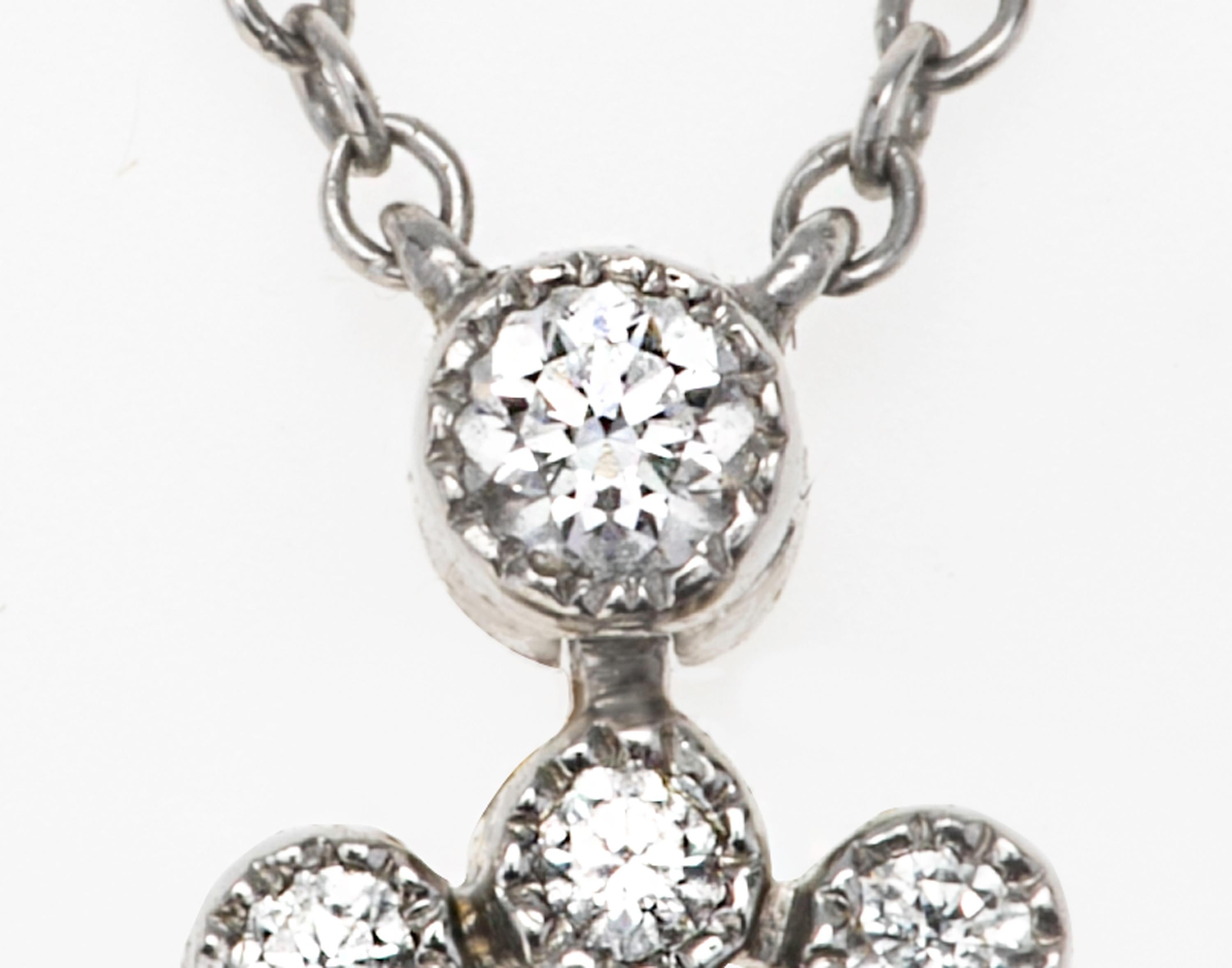 Tiffany & Co. Platinum Diamond Necklace In Excellent Condition For Sale In Summerland, CA