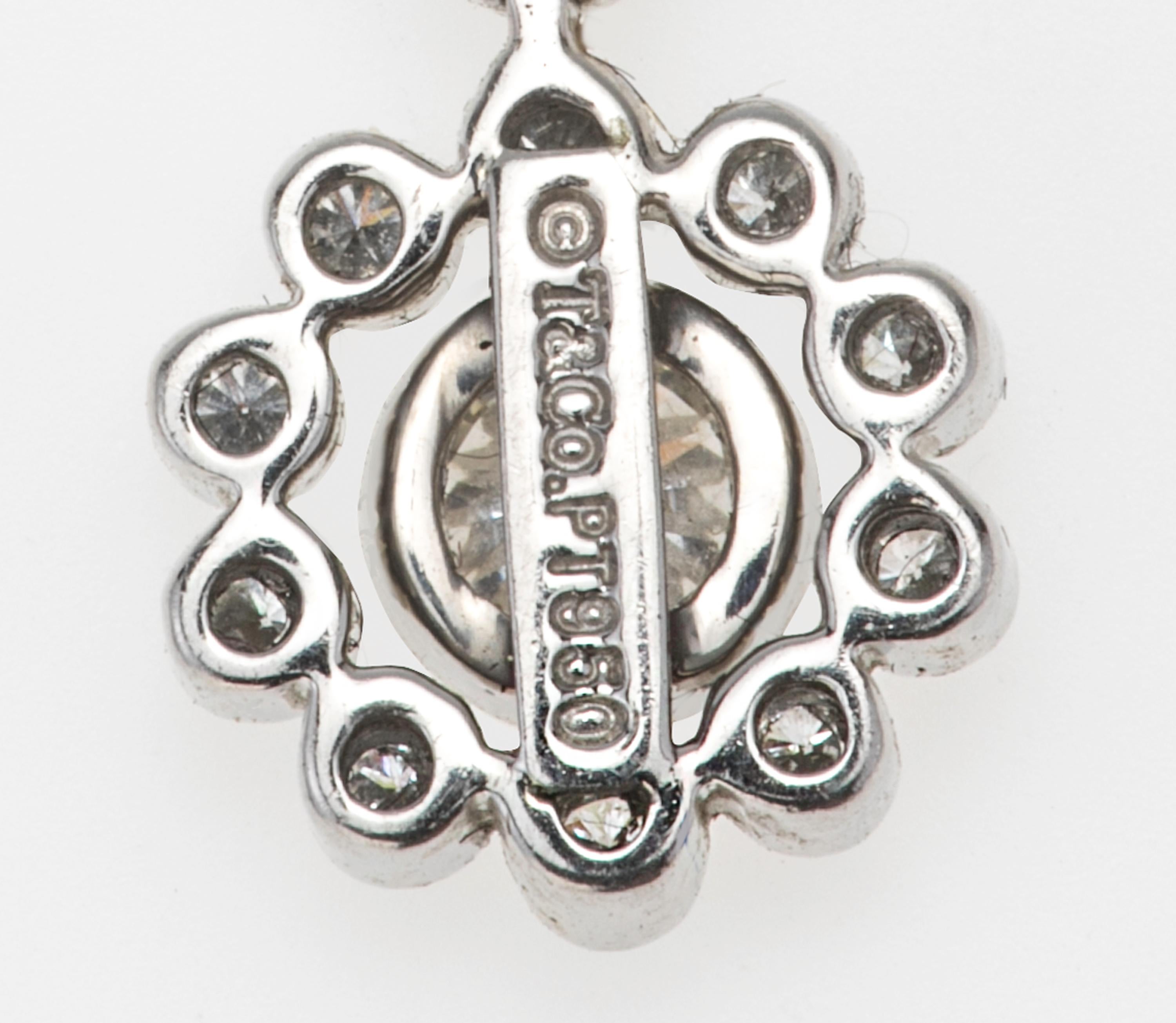Tiffany & Co. Platinum Diamond Necklace For Sale 1
