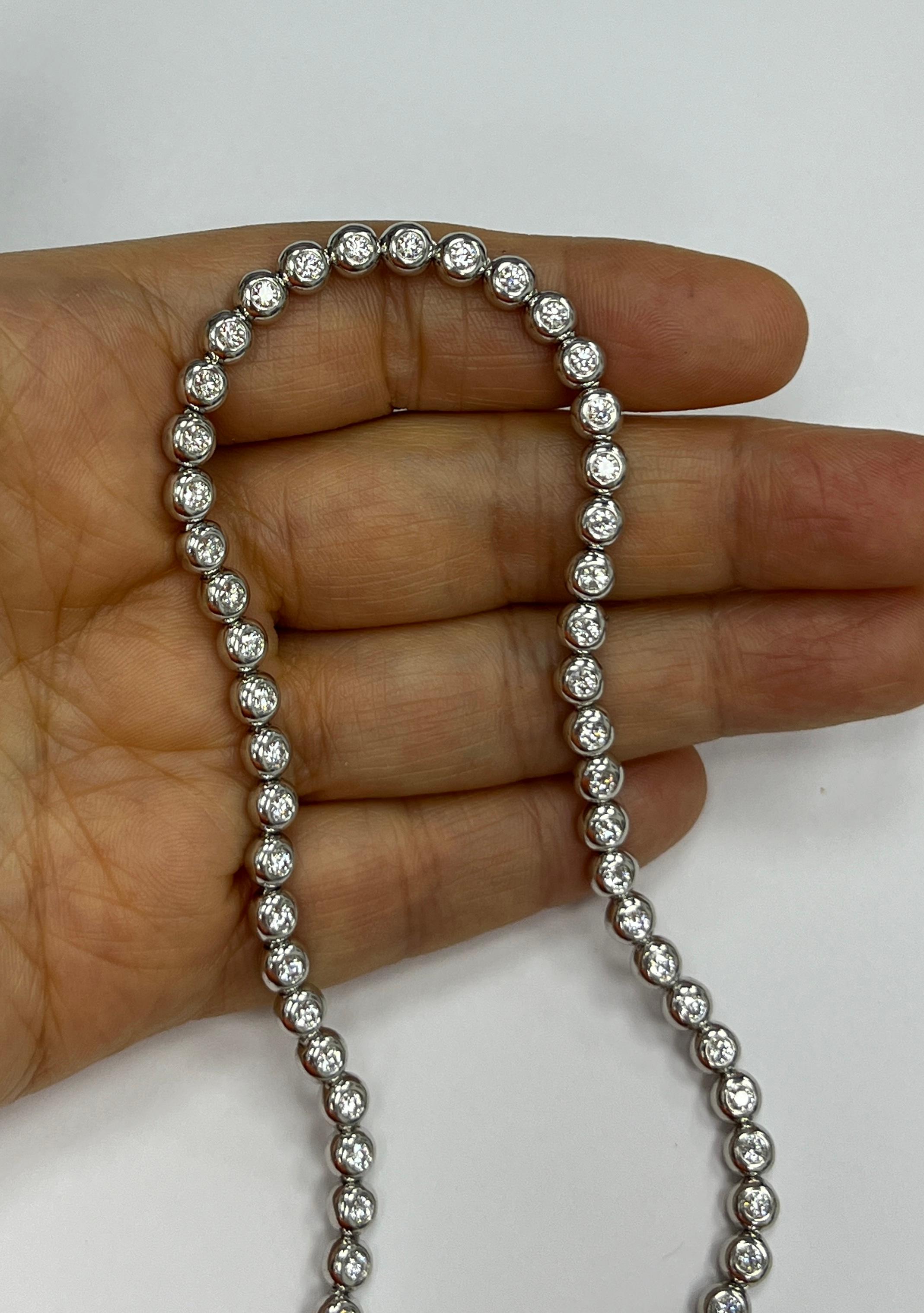 Tiffany & Co. Platinum Diamond Necklace For Sale 1