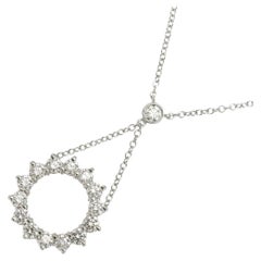 TIFFANY
Co. Collana con ciondolo a forma di cerchio aperto con diamante in platino
