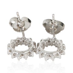 Tiffany & Co. Platin-Diamant-Ohrringe mit offenem Kreis