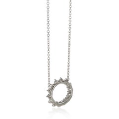 Tiffany & Co. Platinum Diamond Open Circle Pendant