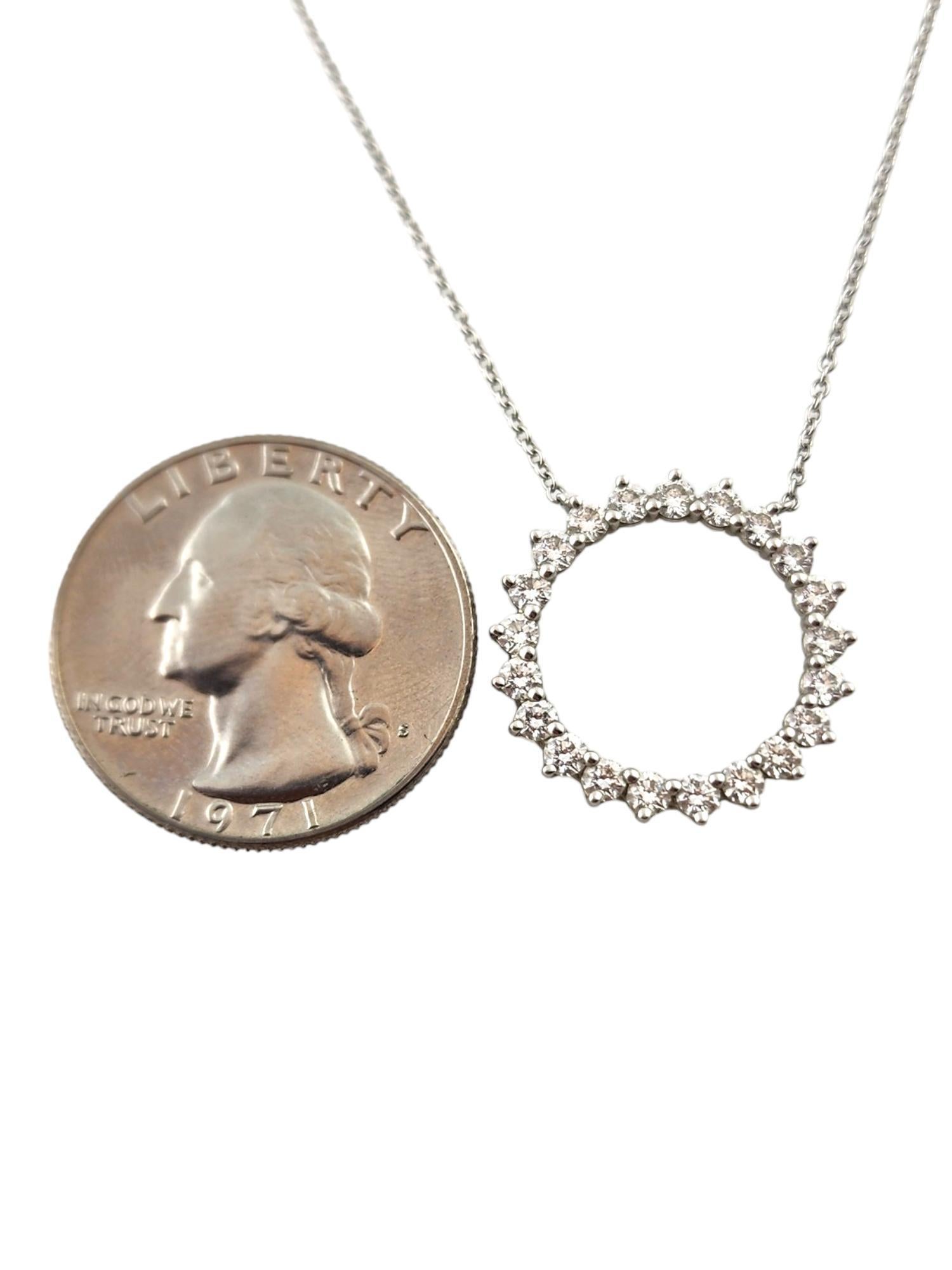 Women's Tiffany & Co Platinum Diamond Open Circle Pendant Necklace #18332