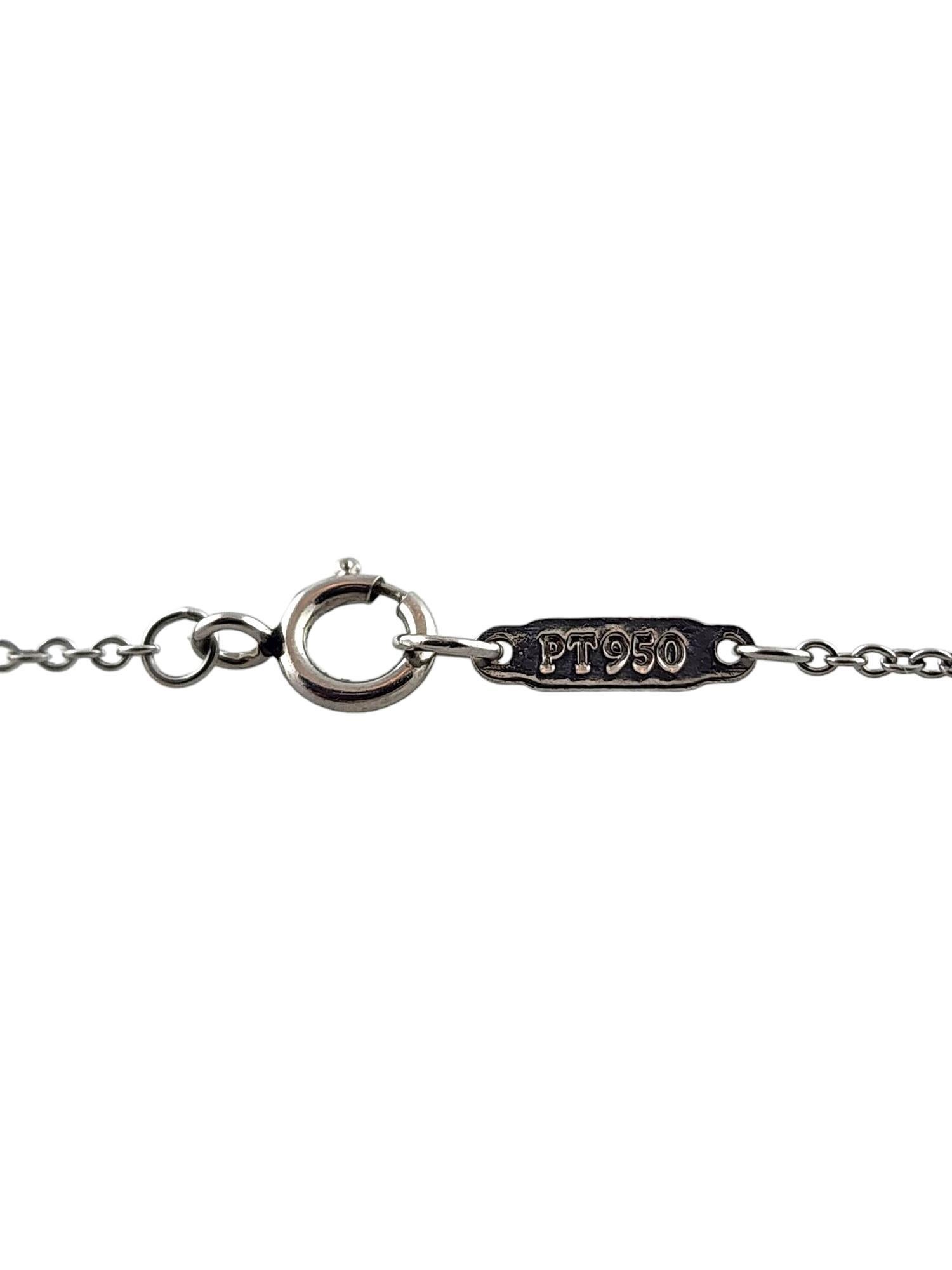 Tiffany & Co Platinum Diamond Open Circle Pendant Necklace #18332 1