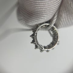 Tiffany & Co Platinum Diamond Open Circle Pendant Necklace Pt950