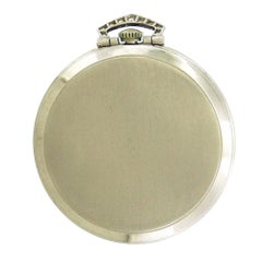 Tiffany & Co. Montre de poche à cadran ouvert en platine et diamants