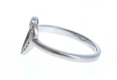 Tiffany & Co Platinum & Diamond Open Heart Ring