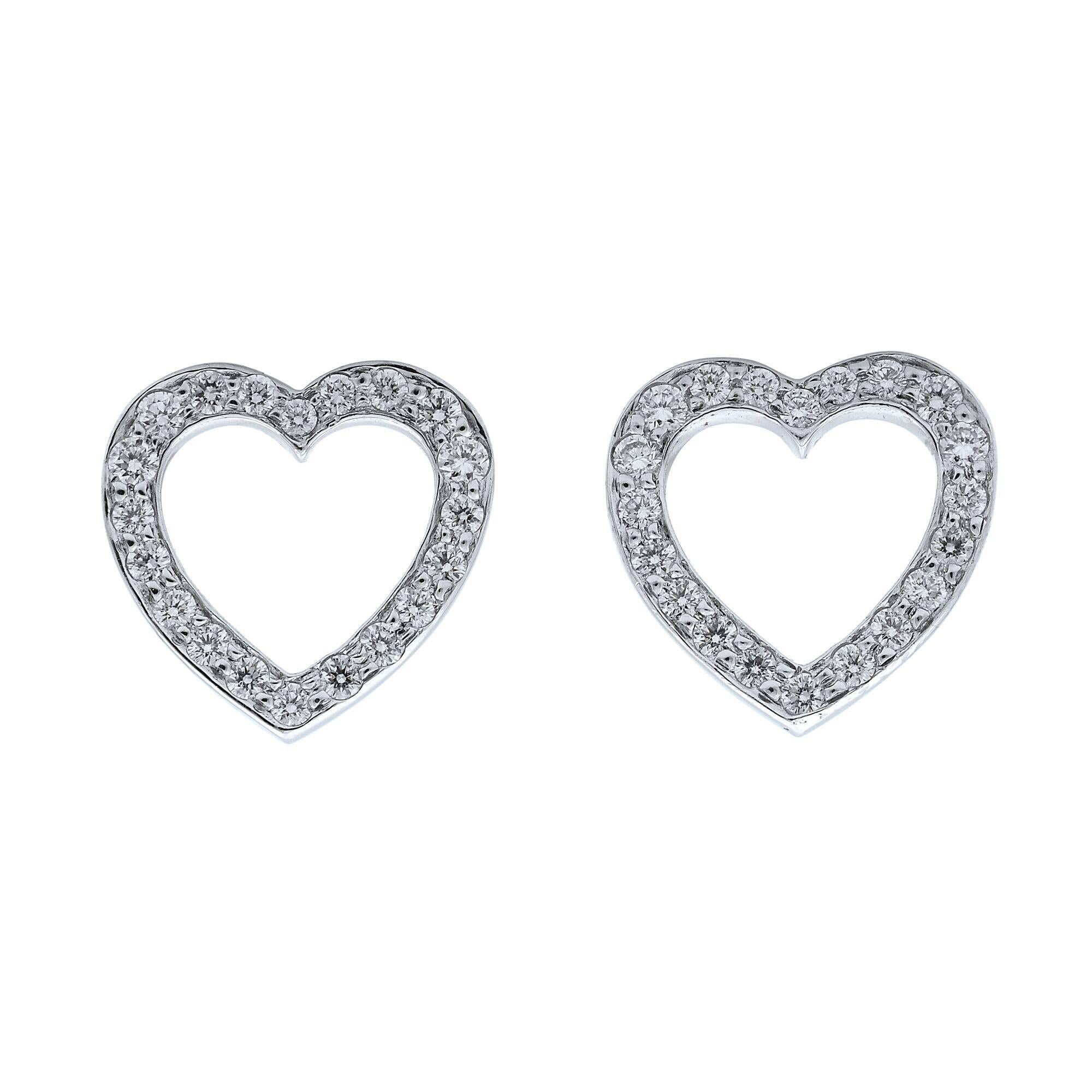 tiffany heart diamond earrings
