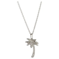 Tiffany & Co. Platinum Diamond Palm Tree Pendant