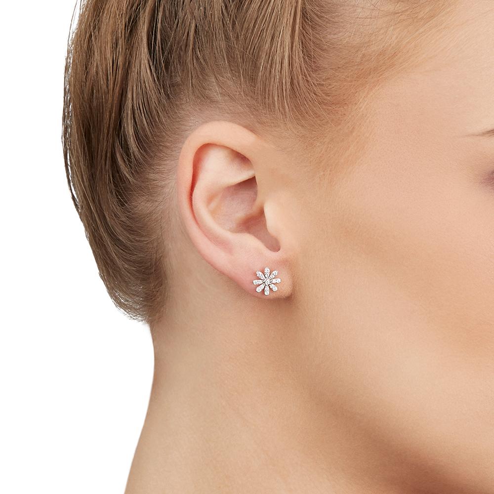 Women's Tiffany & Co. Platinum Diamond Paloma Picasso Flower Stud Earrings