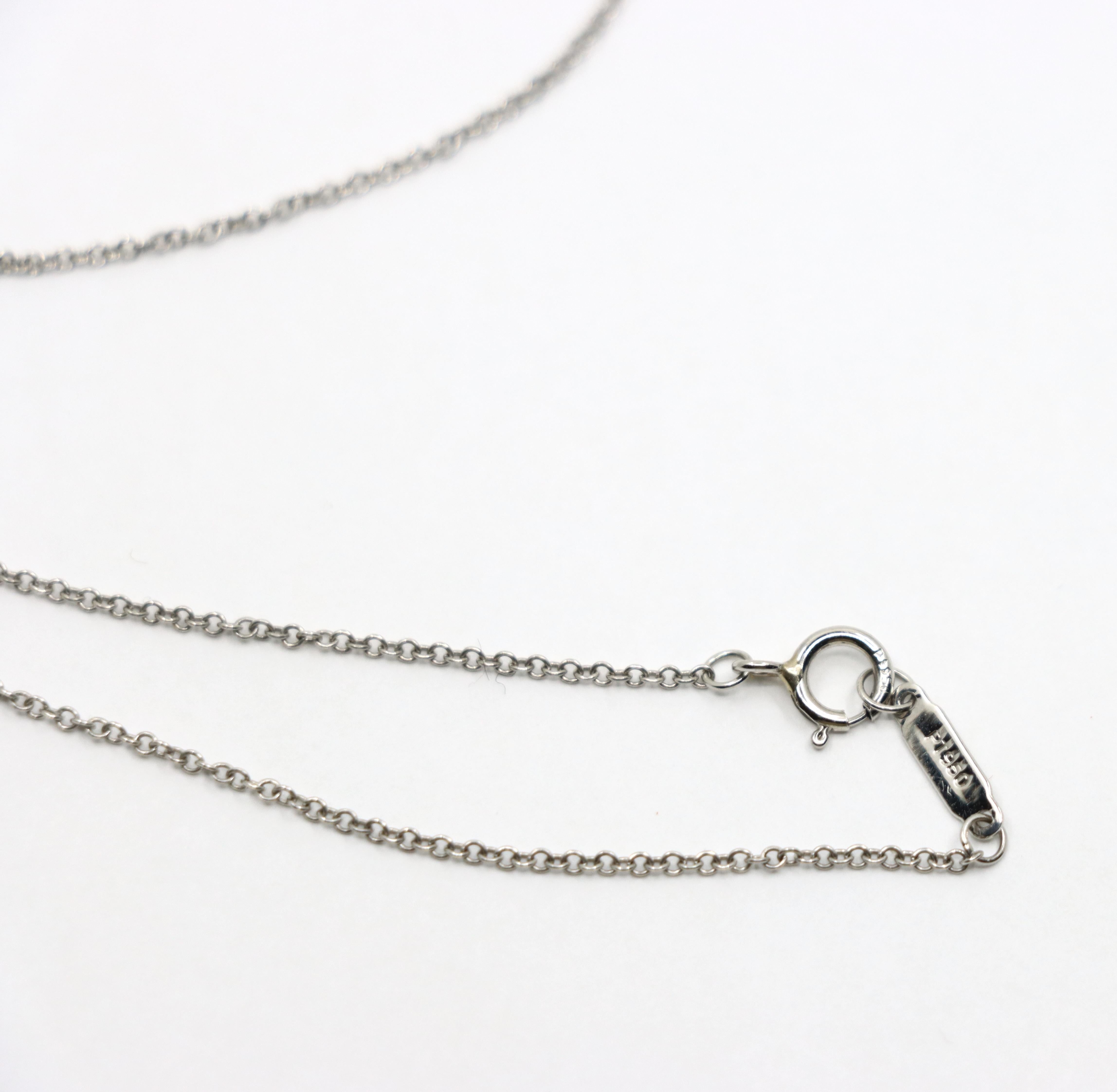Tiffany & Co Platinum Diamond Paper Flower Pendant Necklace For Sale 5