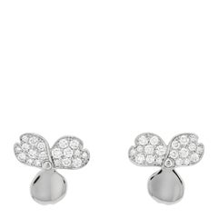 TIFFANY & Co. Platinum Diamond Paper Flowers Earrings