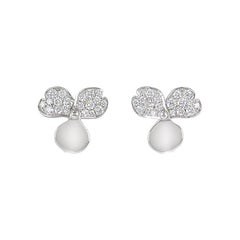 Tiffany & Co. Platinum Diamond Paper Flowers Earrings