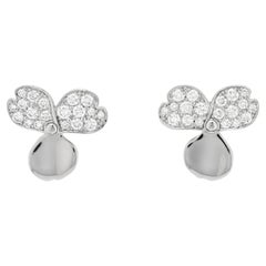 TIFFANY & Co. Platinum Diamond Paper Flowers Earrings