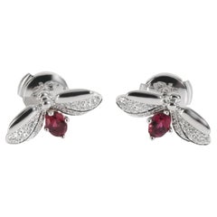 Tiffany & Co. Platinum Diamond Paper Flowers Firefly Earrings