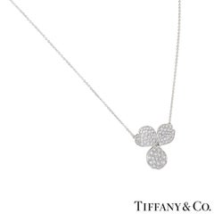 Tiffany & Co. Platinum Diamond Paper Flowers Pendant