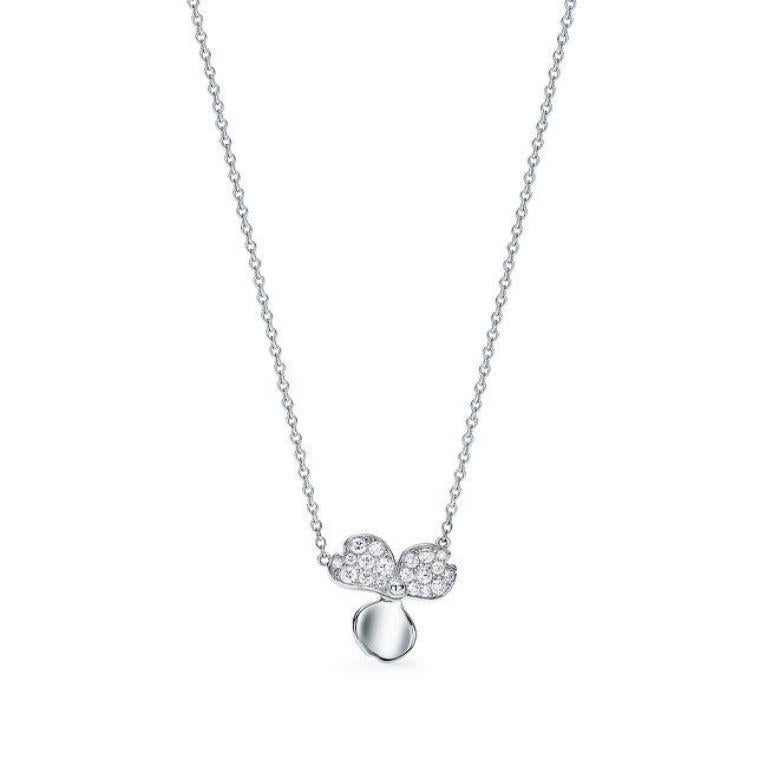 TIFFANY & Co. Platinum Diamond Paper Flowers Pendant Necklace

Metal: Platinum
Chain: 16