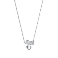 TIFFANY & Co. Platinum Diamond Paper Flowers Pendant Necklace