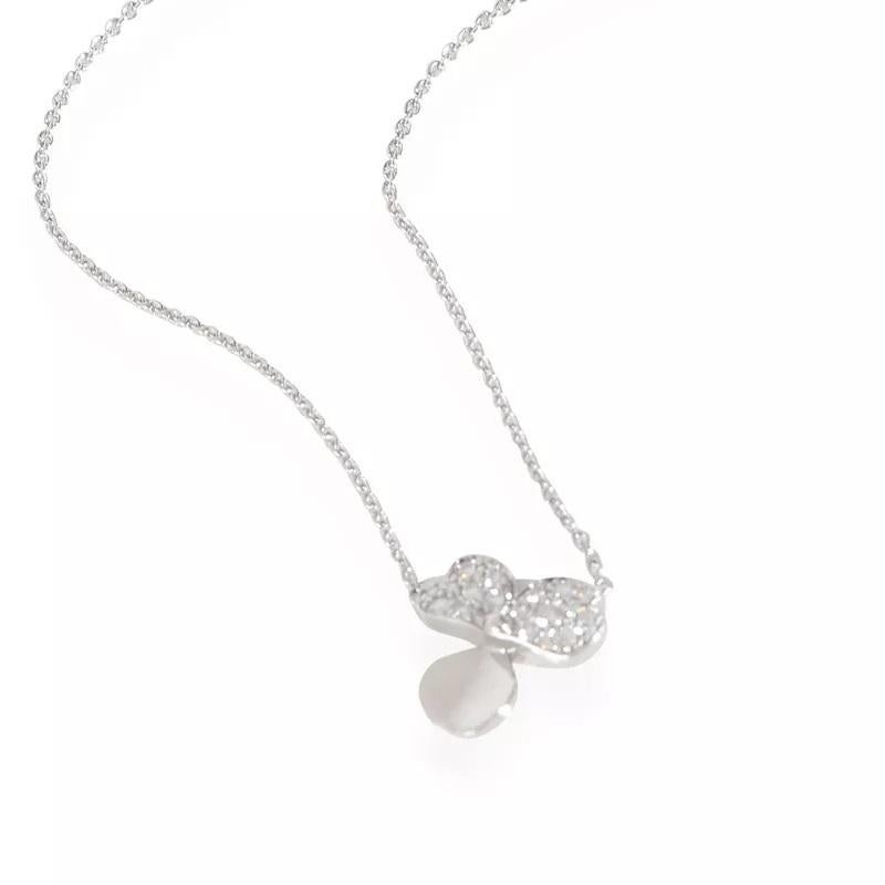 Women's TIFFANY & Co. Platinum Diamond Paper Flowers Pendant Necklace For Sale