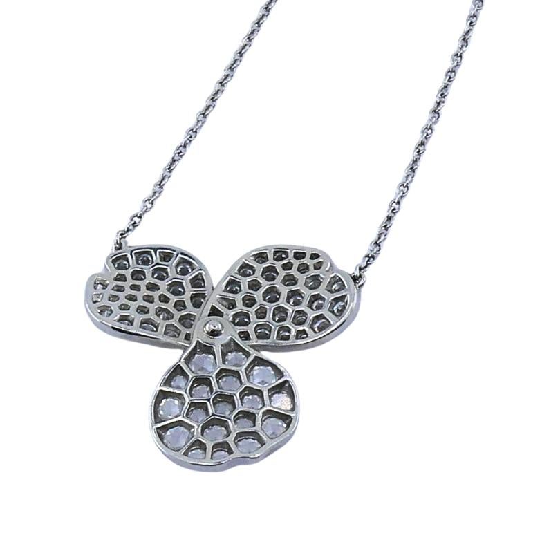 Tiffany & Co. Collana con diamante in platino e fiori di carta in vendita 1