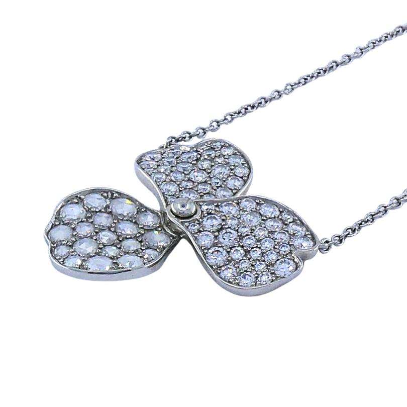Tiffany & Co. Collana con diamante in platino e fiori di carta in vendita 2