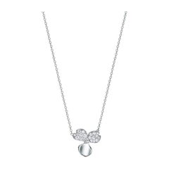 TIFFANY & Co. Collana con diamante in platino e fiori di carta