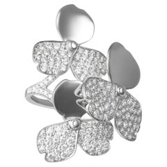 Tiffany & Co. Platinum Diamond Paper Flowers Ring